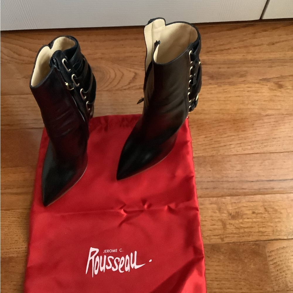 Jerome C. Rosseau Leather Boots with Gold